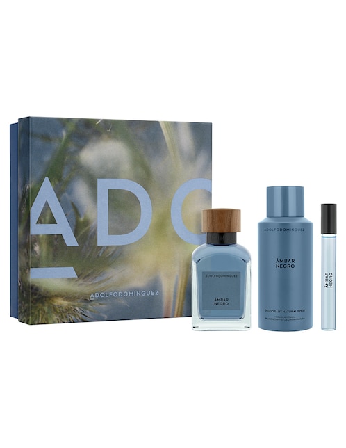 Set Eau de parfum Adolfo Dominguez Ámbar Negro para hombre