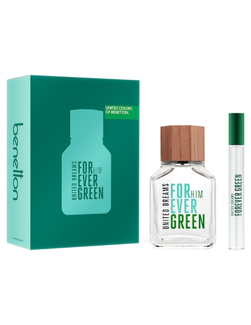 Set Eau de toilette Benetton Forever Green para hombre