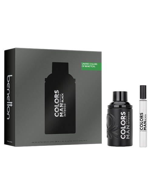 Set Eau de parfum Benetton Colors Man Black Intenso para hombre