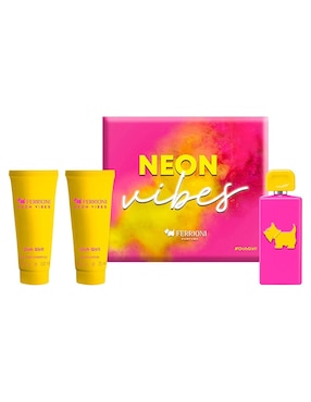 Set De Fragancia Ferrioni Neon Vibes Para Mujer