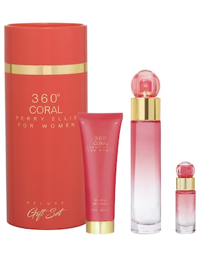 Set De Fragancia Perry Ellis 360 Coral Para Mujer