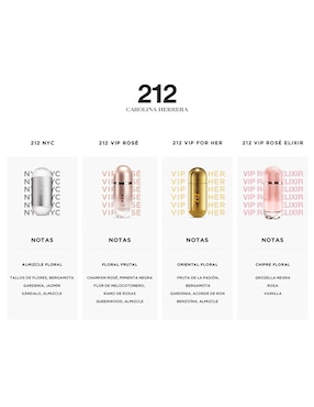 Eau de parfum Carolina Herrera 212 Vip Rosé Elixir para mujer