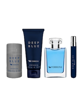 Kit Eau De Toilette Ferrioni Deep Blue Para Hombre