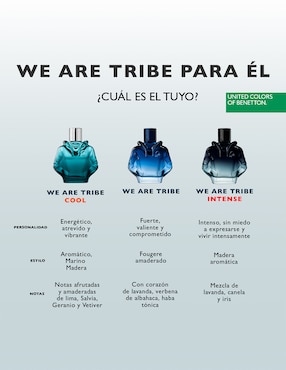 Set Eau de toilette Benetton We Are Tribe Intense para hombre