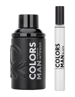 Set Eau de parfum Benetton Colors Man Black Intenso para hombre