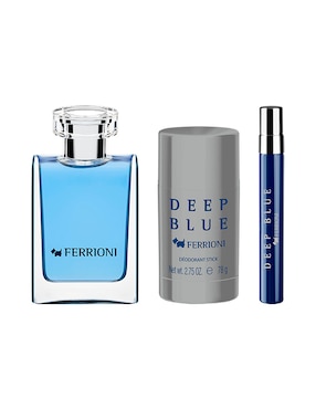 Set Eau de toilette Ferrioni Deep Blue para hombre
